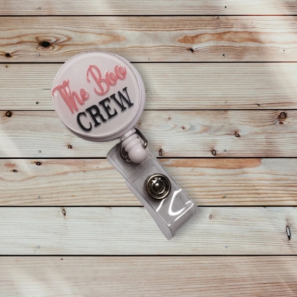 🎃 2 /$14 Halloween "The Boo crew" badge reel / handmade badge reel - Picture 1 of 1